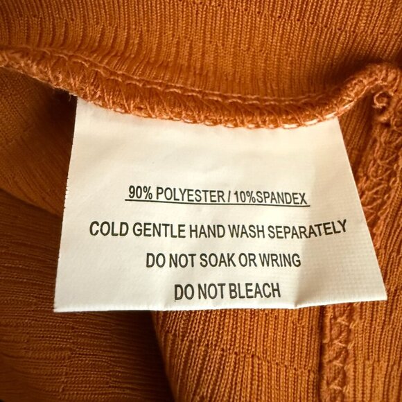 Saints + Secrets Halter Deep V Bodycon Dress Women's Small Rust Orange Vacation - Picture 13 of 14